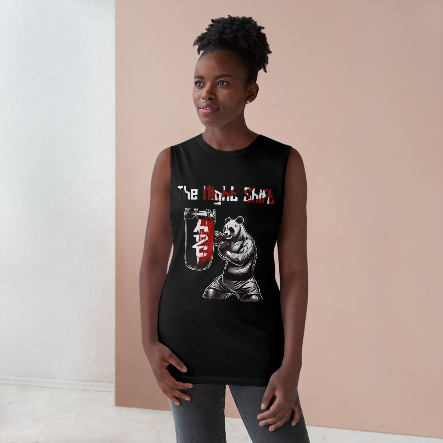 Panda Boxing Champ - Premium Unisex Barnard Tank Top Printify by The Night Shift Automotive Apparel