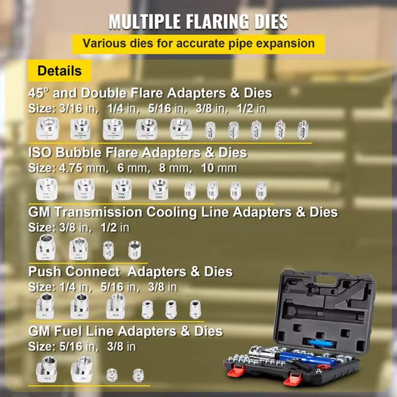 VEVOR Hydraulic Flaring Tool Kit, 45° Double Flaring Tool The Night Shift Performance Street Gear by The Night Shift Automotive Apparel