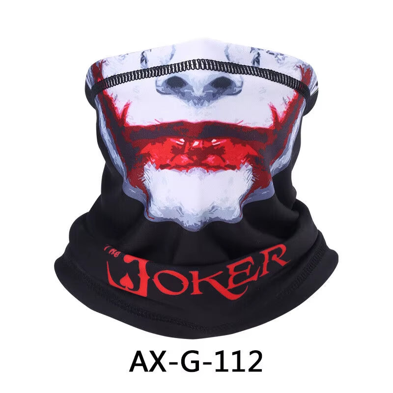 Skull Bandana Fleece Neck Gaiter Half Face Mask