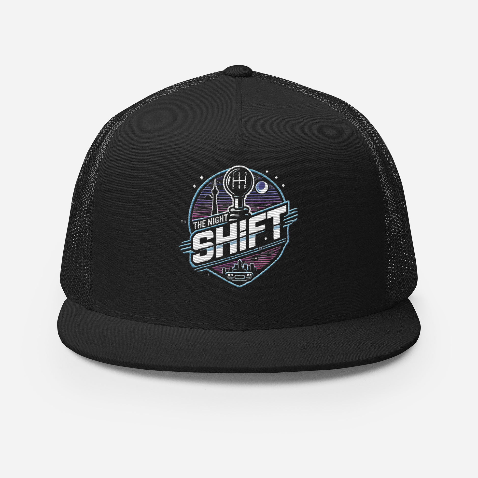 The Night Shift-Embroidered Mesh Snapback Trucker Hat The Night Shift Performance Street Gear by The Night Shift Automotive Apparel