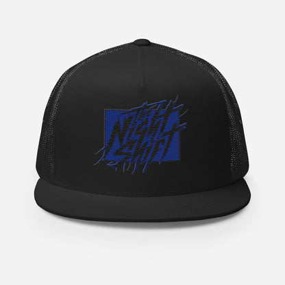 The Night Shift-Embroidered Mesh Snapback Trucker Hat The Night Shift Performance Street Gear by The Night Shift Automotive Apparel