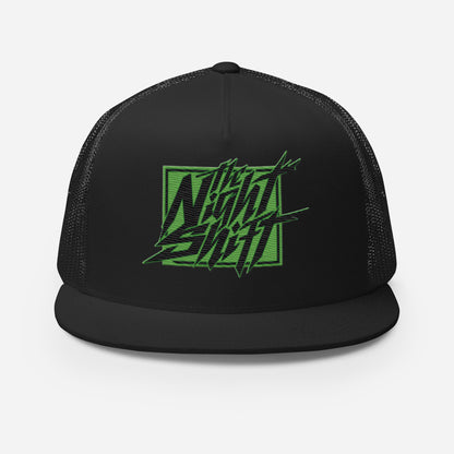 The Night Shift-Embroidered Mesh Snapback Trucker Hat The Night Shift Performance Street Gear by The Night Shift Automotive Apparel