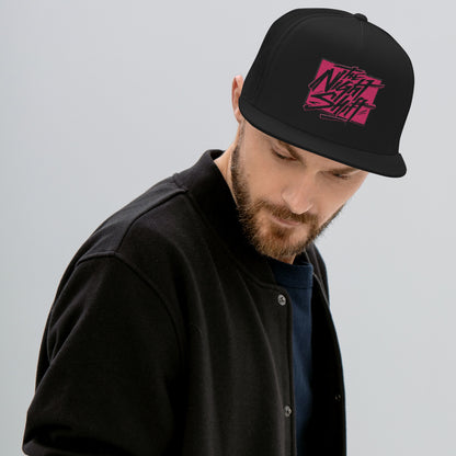 The Night Shift-Embroidered Mesh Snapback Trucker Hat Black The Night Shift Performance Street Gear by The Night Shift Automotive Apparel