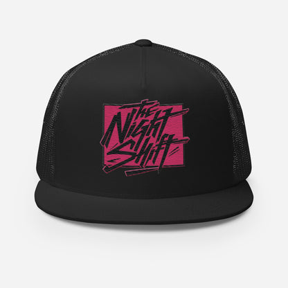 The Night Shift-Embroidered Mesh Snapback Trucker Hat The Night Shift Performance Street Gear by The Night Shift Automotive Apparel