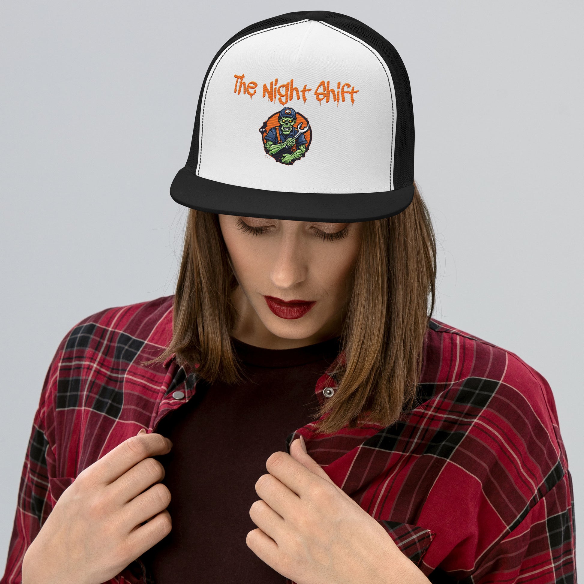 Don't Stop Till You Drop-Embroidered Snapback Trucker Hat The Night Shift Performance Street Gear by The Night Shift Automotive Apparel