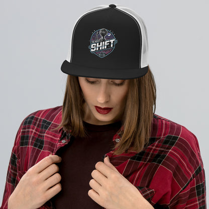 The Night Shift-Embroidered Mesh Snapback Trucker Hat The Night Shift Performance Street Gear by The Night Shift Automotive Apparel