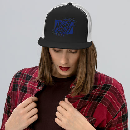The Night Shift-Embroidered Mesh Snapback Trucker Hat The Night Shift Performance Street Gear by The Night Shift Automotive Apparel