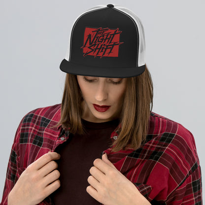 The Night Shift-Embroidered Mesh Snapback Trucker Hat The Night Shift Performance Street Gear by The Night Shift Automotive Apparel
