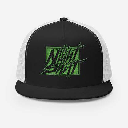 The Night Shift-Embroidered Mesh Snapback Trucker Hat The Night Shift Performance Street Gear by The Night Shift Automotive Apparel