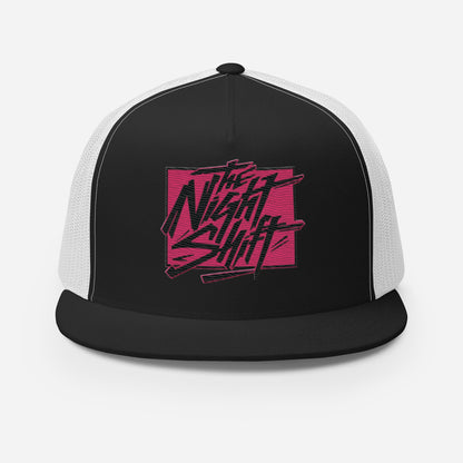 The Night Shift-Embroidered Mesh Snapback Trucker Hat The Night Shift Performance Street Gear by The Night Shift Automotive Apparel