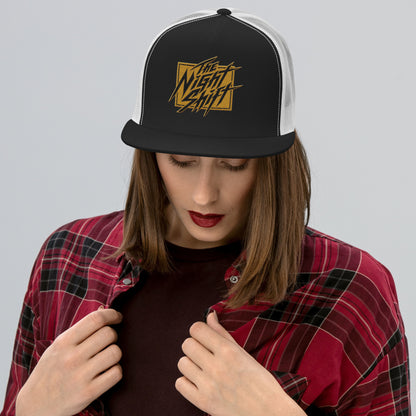 The Night Shift-Embroidered Mesh Snapback Trucker Hat The Night Shift Performance Street Gear by The Night Shift Automotive Apparel