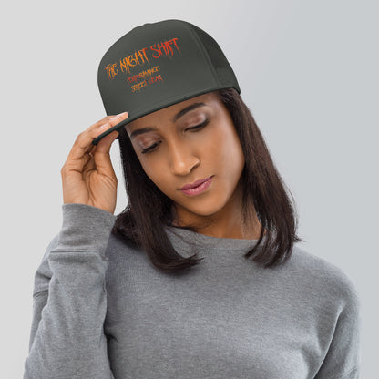 The Night Shift-Embroidered Snapback Trucker Hat The Night Shift Performance Street Gear by The Night Shift Automotive Apparel