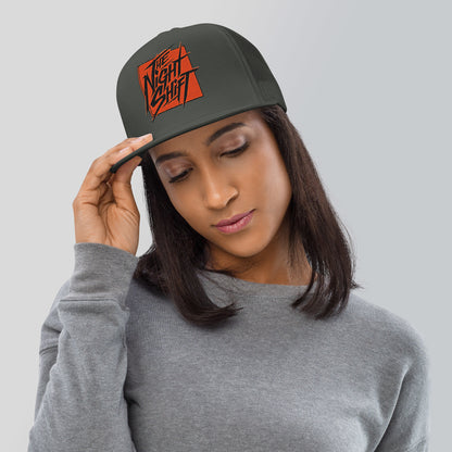 The Night Shift-Embroidered Mesh Snapback Trucker Hat The Night Shift Performance Street Gear by The Night Shift Automotive Apparel