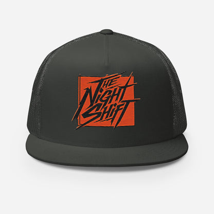 The Night Shift-Embroidered Mesh Snapback Trucker Hat The Night Shift Performance Street Gear by The Night Shift Automotive Apparel