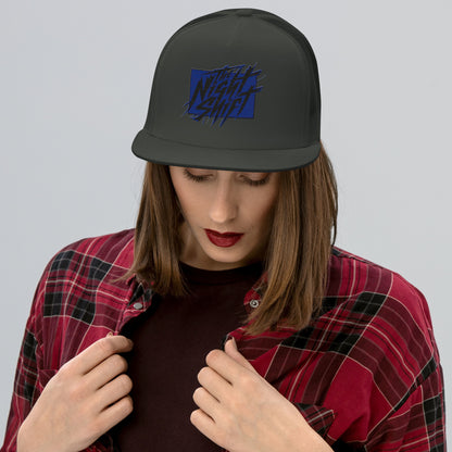 The Night Shift-Embroidered Mesh Snapback Trucker Hat The Night Shift Performance Street Gear by The Night Shift Automotive Apparel