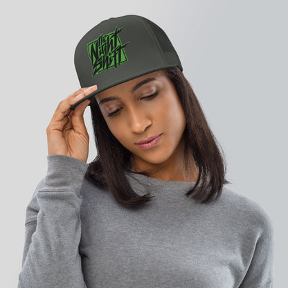 The Night Shift-Embroidered Mesh Snapback Trucker Hat The Night Shift Performance Street Gear by The Night Shift Automotive Apparel