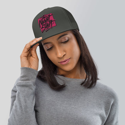 The Night Shift-Embroidered Mesh Snapback Trucker Hat The Night Shift Performance Street Gear by The Night Shift Automotive Apparel