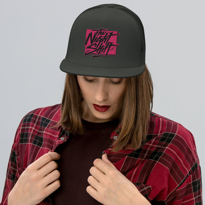 The Night Shift-Embroidered Mesh Snapback Trucker Hat The Night Shift Performance Street Gear by The Night Shift Automotive Apparel
