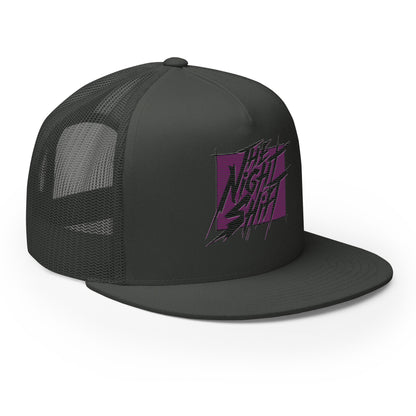 The Night Shift-Embroidered Mesh Snapback Trucker Hat The Night Shift Performance Street Gear by The Night Shift Automotive Apparel