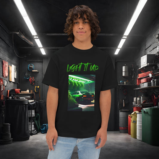 Light It Up-Premium, Ultra Soft Unisex Oversized Boxy Tee Black Printify by The Night Shift Automotive Apparel