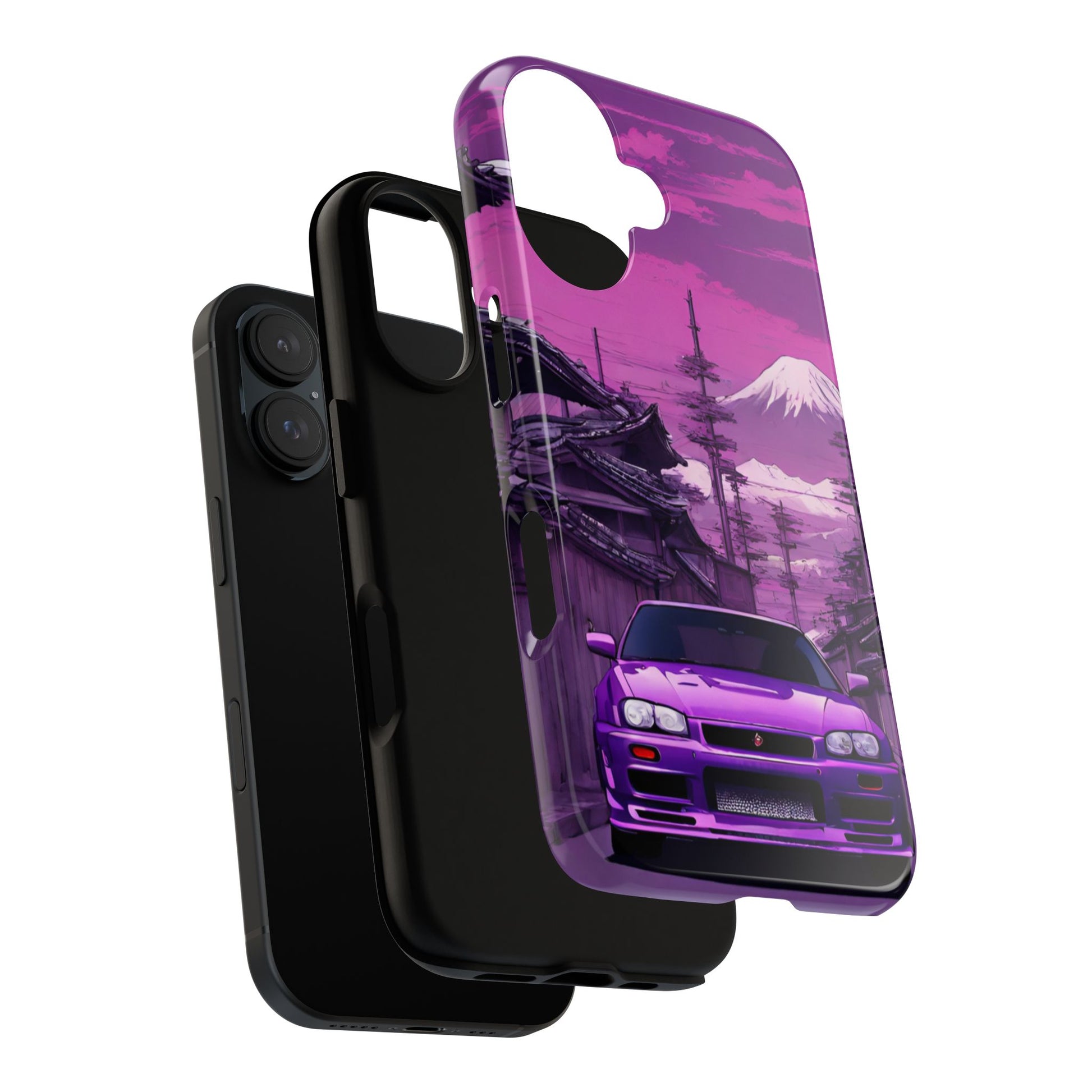 Nissan Skyline R34 Mt Fuji-Dual Layer Ultra Tough Phone Case Printify by The Night Shift Automotive Apparel