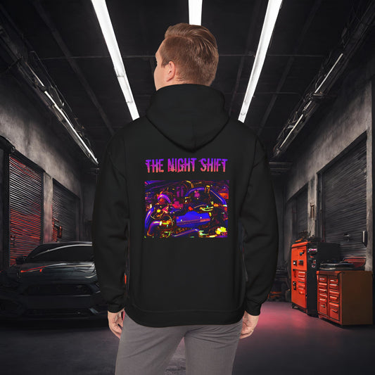 EJ257 Synthwave-Premium, Ultra Soft Unisex Hoodie Black Printify by The Night Shift Automotive Apparel