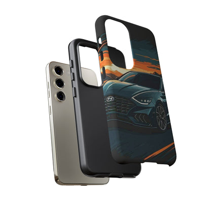 Hyundai Sonata-Sunset Drive-Dual Layer Ultra Tough Phone Case Printify by The Night Shift Automotive Apparel