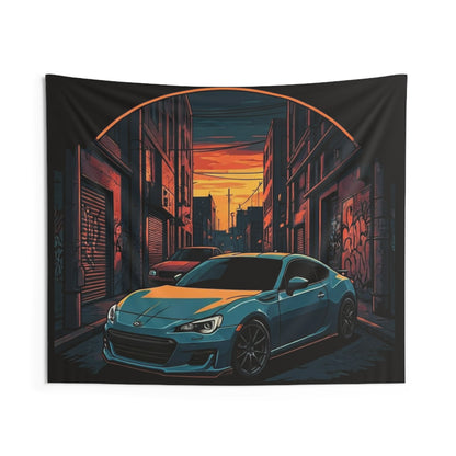 Toyota GT86 Indoor Wall Tapestries - Shop Banner 60" × 50" Printify by The Night Shift Automotive Apparel