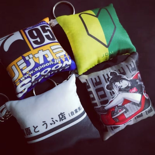 JDM Initial D Pillow Keychain Pendant Printed Fabric Bag