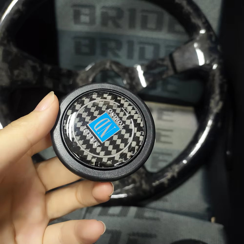 Real Forged Carbon Fiber 340mm Steering Wheel The Night Shift Performance Street Gear by The Night Shift Automotive Apparel