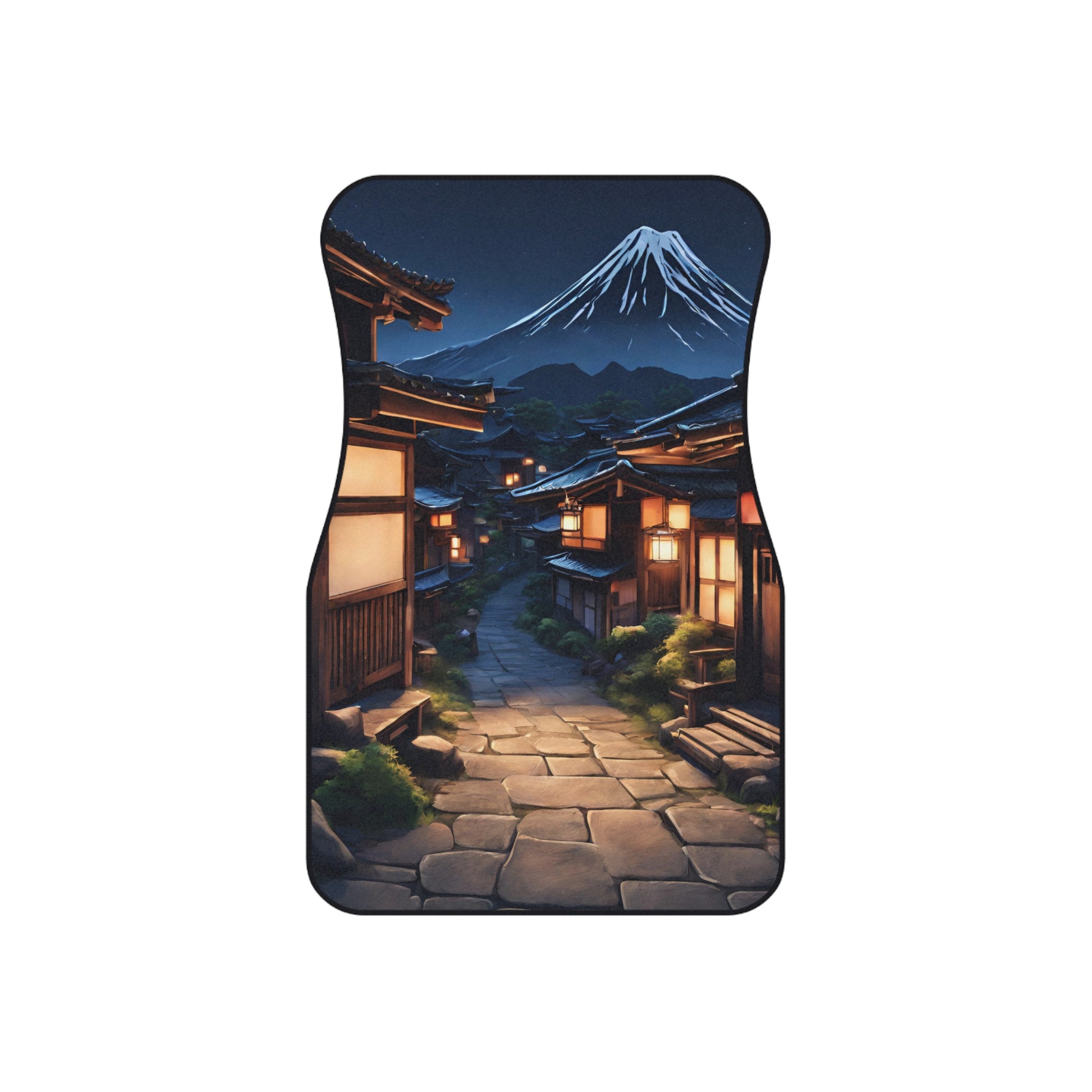 Traditional Japanese Village Countryside-Premium, High Quality Car Floor Mats (Set of 2 Front Floor Mats) Printify by The Night Shift Automotive Apparel
