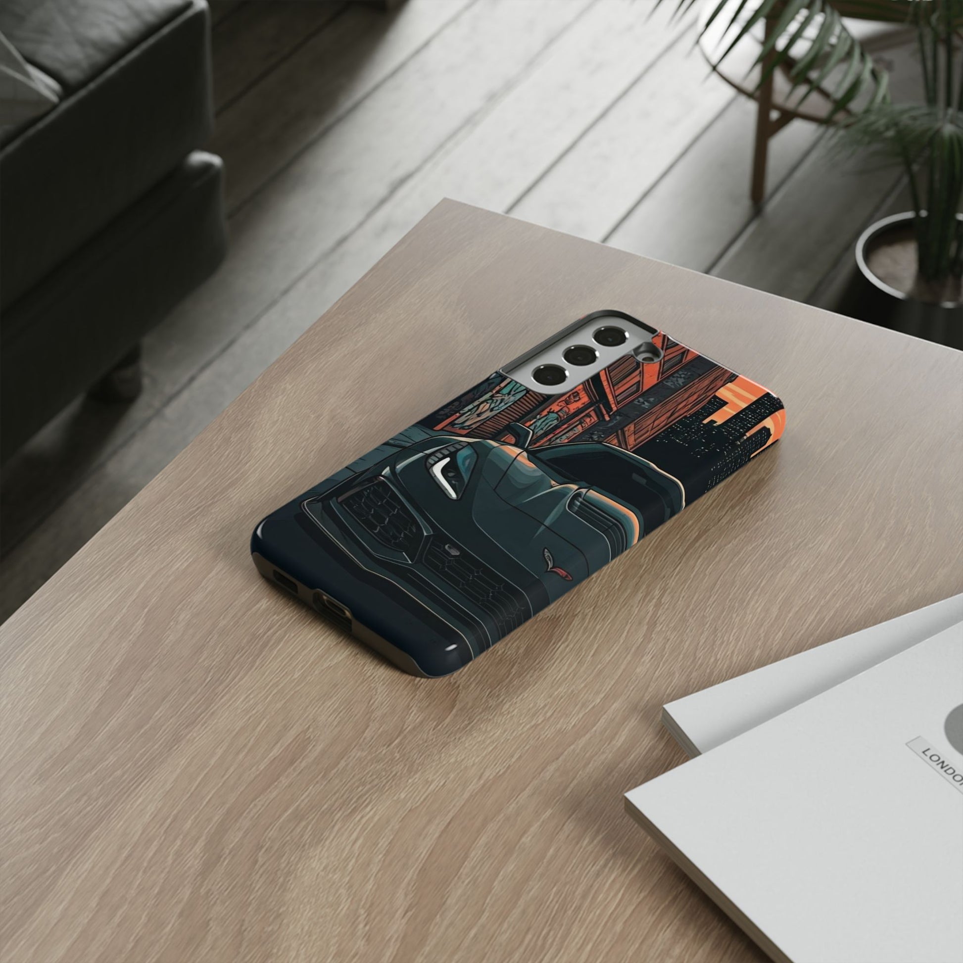 Chevy Corvette C7 Street Life-Dual Layer Ultra Tough Phone Case Samsung Galaxy S22 Plus Glossy Printify by The Night Shift Automotive Apparel
