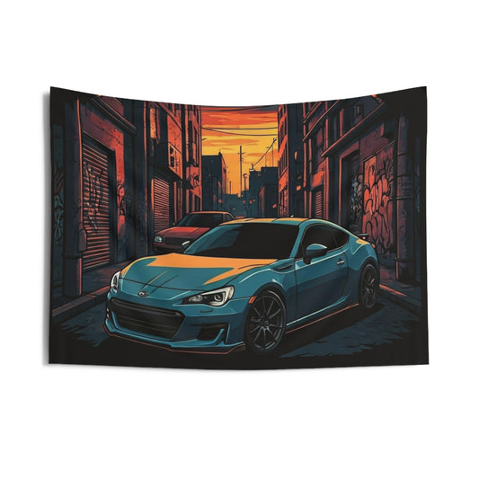 Toyota GT86 Indoor Wall Tapestries - Shop Banner 36" × 26" Printify by The Night Shift Automotive Apparel