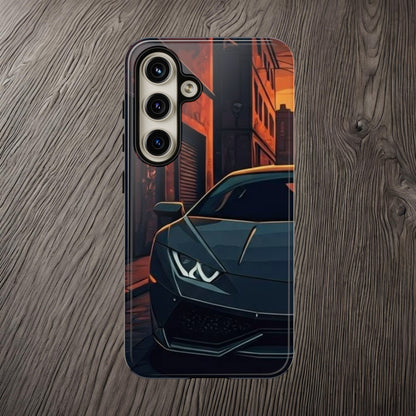 Lamborghini Huracan Street Life-Dual Layer Ultra Tough Phone Case Samsung Galaxy S24 Glossy Printify by The Night Shift Automotive Apparel