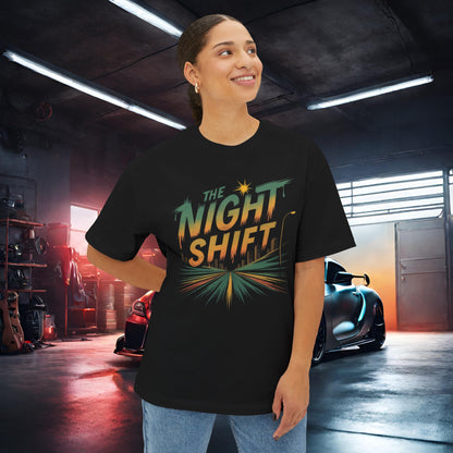 The Night Shift-Premium, Ultra Soft Unisex Oversized Boxy Tee