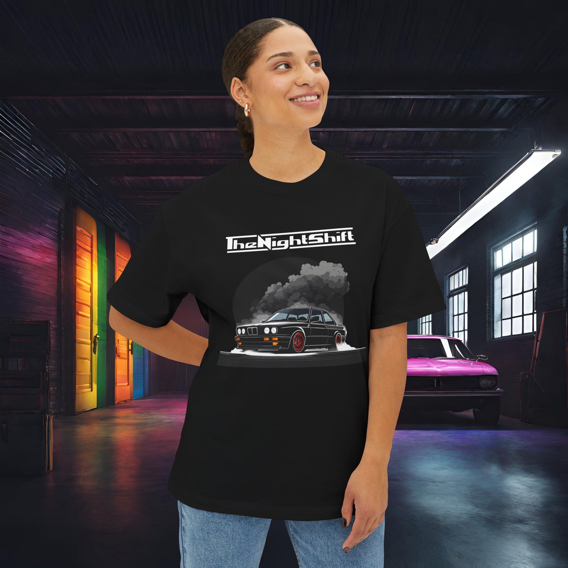 BMW E36-Premium, Ultra Soft, Unisex Oversized Boxy Tee Printify by The Night Shift Automotive Apparel