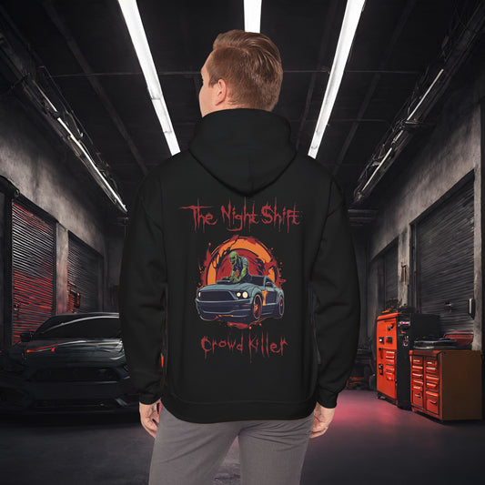 Crowd Killer Zombie Mustang-Ultra Soft, Premium Hoodie Black Printify by The Night Shift Automotive Apparel