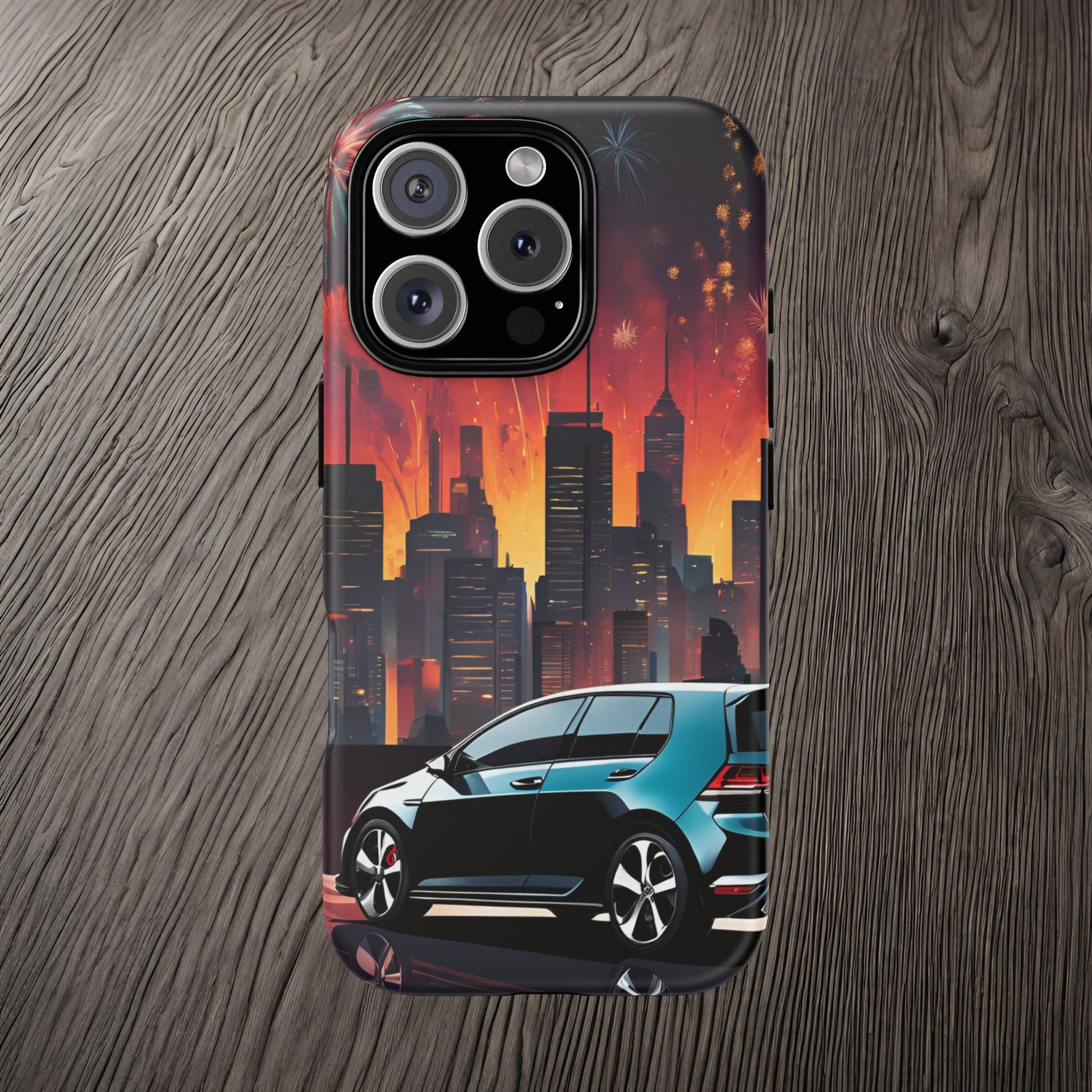 Volkswagon Golf GTI Fireworks-Dual Layer Ultra Tough Phone Case Printify by The Night Shift Automotive Apparel