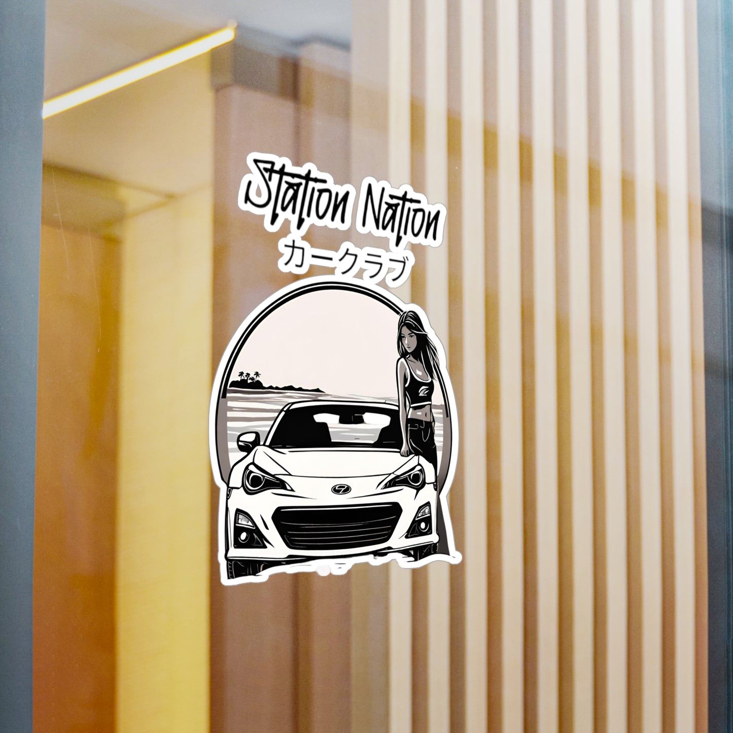 Kiss-Cut Vinyl Decals Printify by The Night Shift Automotive Apparel