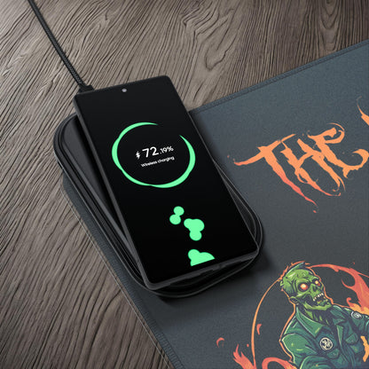 The Night Shift Performance Street Gear Logo-LED Gaming Mouse Pad with Wireless Charging Printify by The Night Shift Automotive Apparel