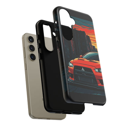 Mitsubishi Evo X Street Life-Dual Layer Ultra Tough Phone Case Printify by The Night Shift Automotive Apparel