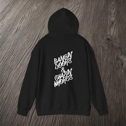 Bangin' Doors & Chasin' Whores-Ultra Soft, Premium Hoodie Printify by The Night Shift Automotive Apparel