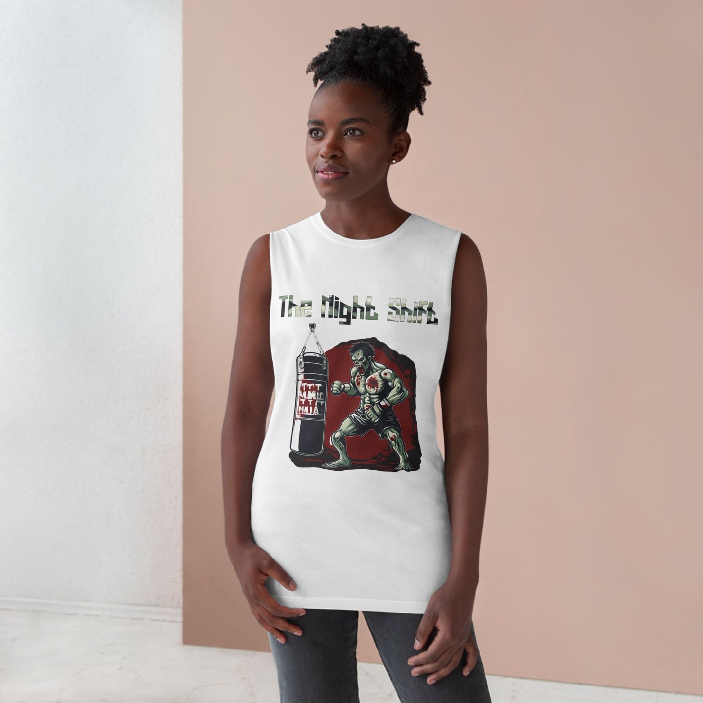 Zombie Fighting Champion - Premium Unisex Barnard Tank Top Printify by The Night Shift Automotive Apparel