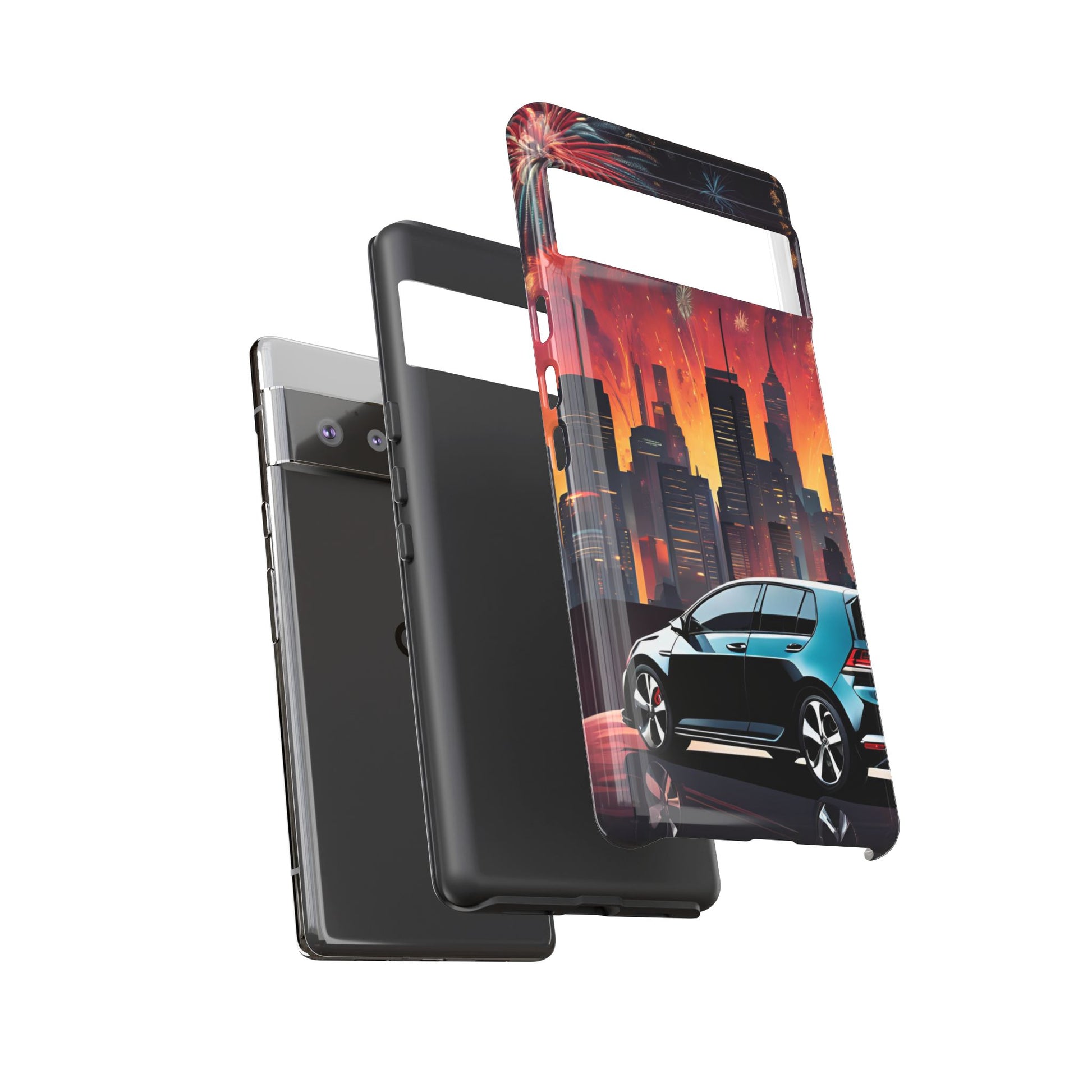Volkswagon Golf GTI Fireworks-Dual Layer Ultra Tough Phone Case Printify by The Night Shift Automotive Apparel