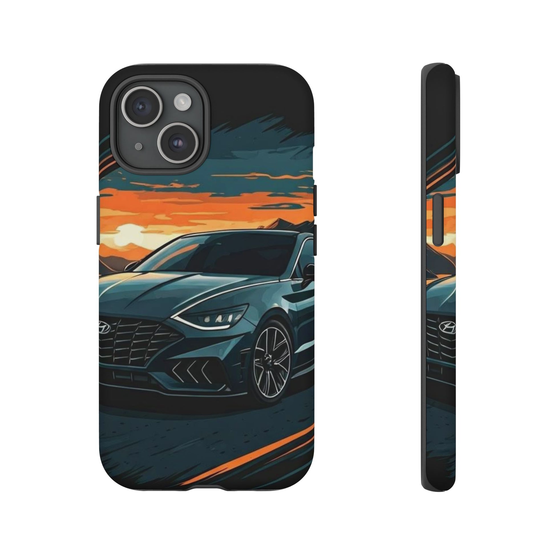 Hyundai Sonata-Sunset Drive-Dual Layer Ultra Tough Phone Case Printify by The Night Shift Automotive Apparel