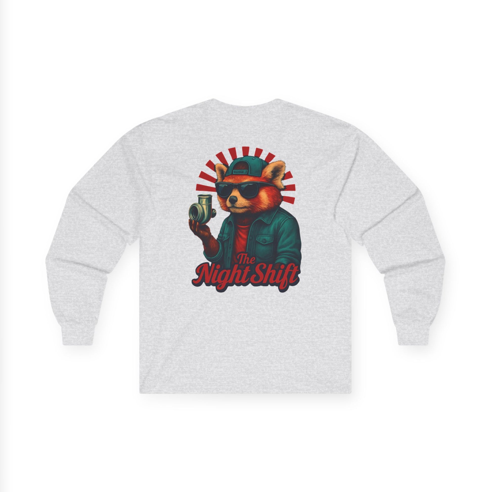 Good Vibes Red Panda-Premium, Ultra Soft Unisex Long Sleeve Tee Printify by The Night Shift Automotive Apparel