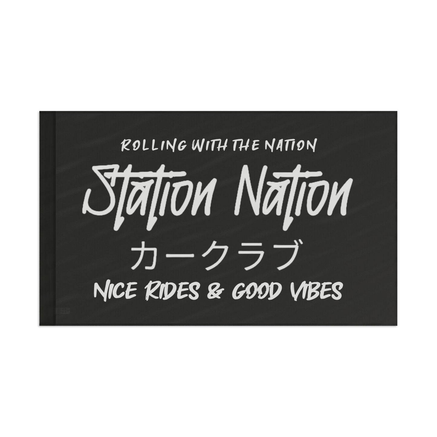 Station Nation-Rep Your Crew Flags Printify by The Night Shift Automotive Apparel