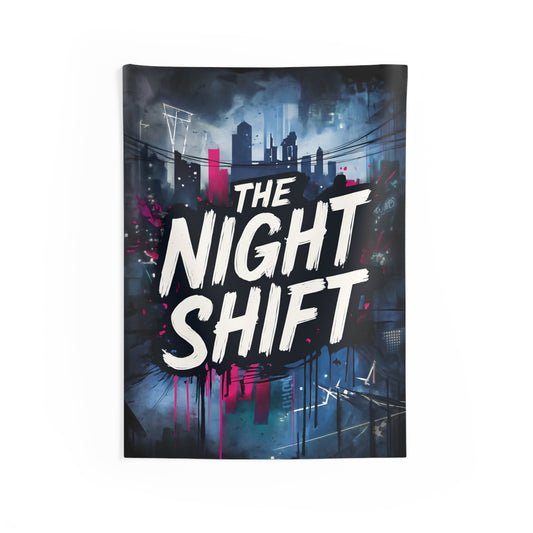 The Night Shift Indoor Wall Tapestries - Shop Banner 26" × 36" Printify by The Night Shift Automotive Apparel