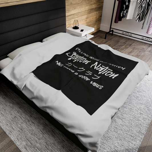 Station Nation-Velveteen Plush Blanket 50" × 60" Printify by The Night Shift Automotive Apparel