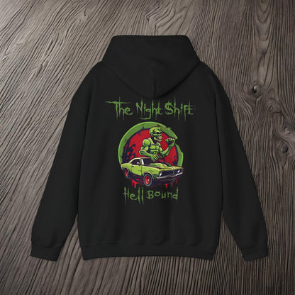 Hell Bound Zombie Muscle Car-Ultra Soft, Premium Hoodie Printify by The Night Shift Automotive Apparel